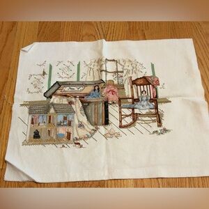 Completed Vintage Cross-stitch